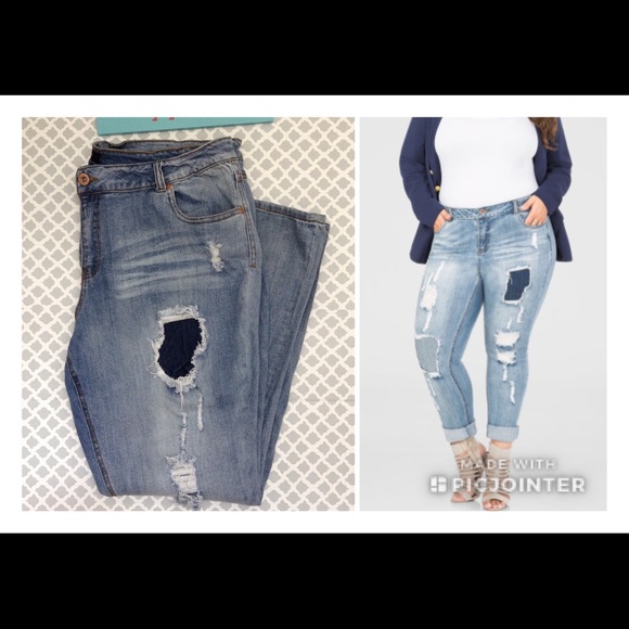 Ashley Stewart Denim - ✨Ashley Stewart Distressed Patchwork Skinny Jeans✨